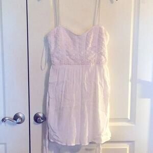 Gently worn white spaghetti strap summer dress